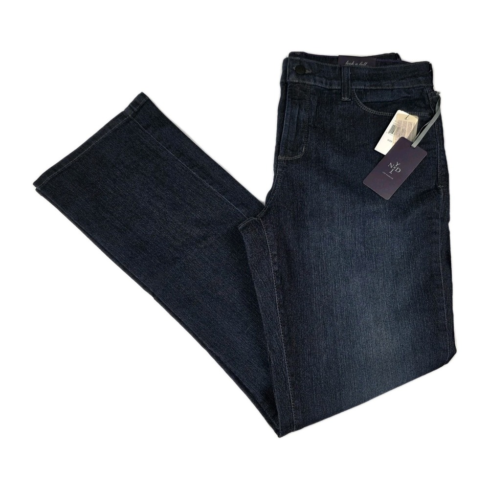 NYDJ Not Your Daughters Jeans Womens Size 14 Mini Boot Dark Wash Blue Denim Pant